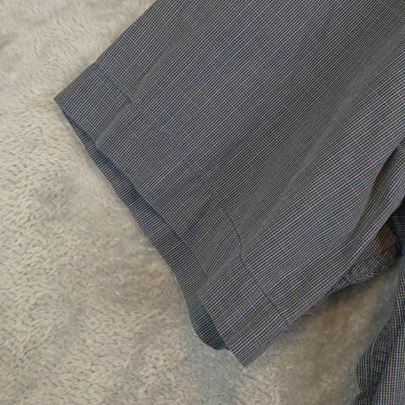 Columbia Mens Shirt Button Up Plaid Blue Short Sleeve Pocket 100% Cotton L‎ - Picture 12 of 12